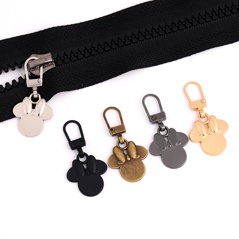 New metal zipper pull detachable clothes bag pull tab replacement luggage backpack accessories universal pull lock