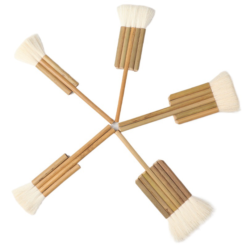 Weizhuang Bamboo Tube Pen Кисть Акварельная ручка Шерстяная кисть Традиционная китайская кисть для рисования Многотрубная шерстяная кисть Кисть для масляной живописи База Шаблон Ручка
