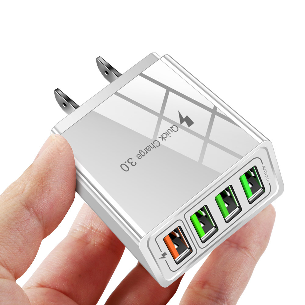 45W QC3.04 fast charging mobile phone charger 4USB European regulations US regulations British regulations charging head travel charge wholesale
