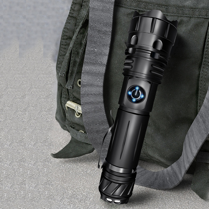 New retractable zoom flashlight X20 aluminum alloy 5-gear flash SOS long-range strong light flashlight xhp70