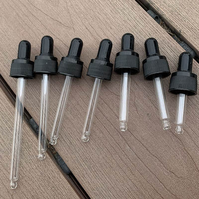 Spot supply of 18 teeth essence oil bottle dropper ring black rubber head dropper essence oil bottle fittings threaded ring dropper cap