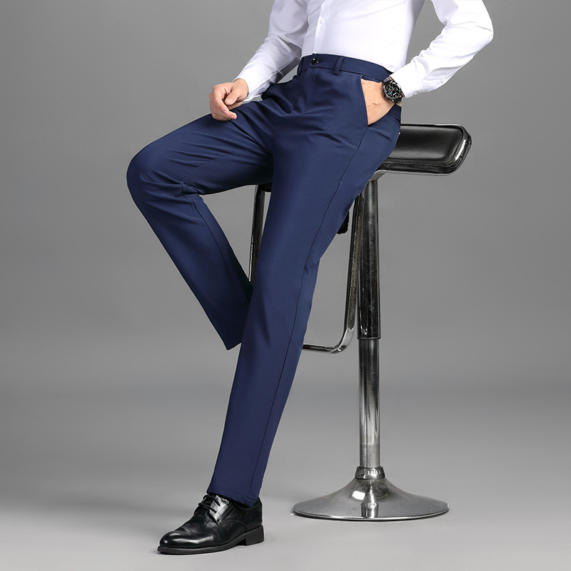 2022 Spring and Summer New Men's Wear Men's Pants Black Business Pants Men's Straight Slim-fit Suit Pants Pants Casual Pants Men's
