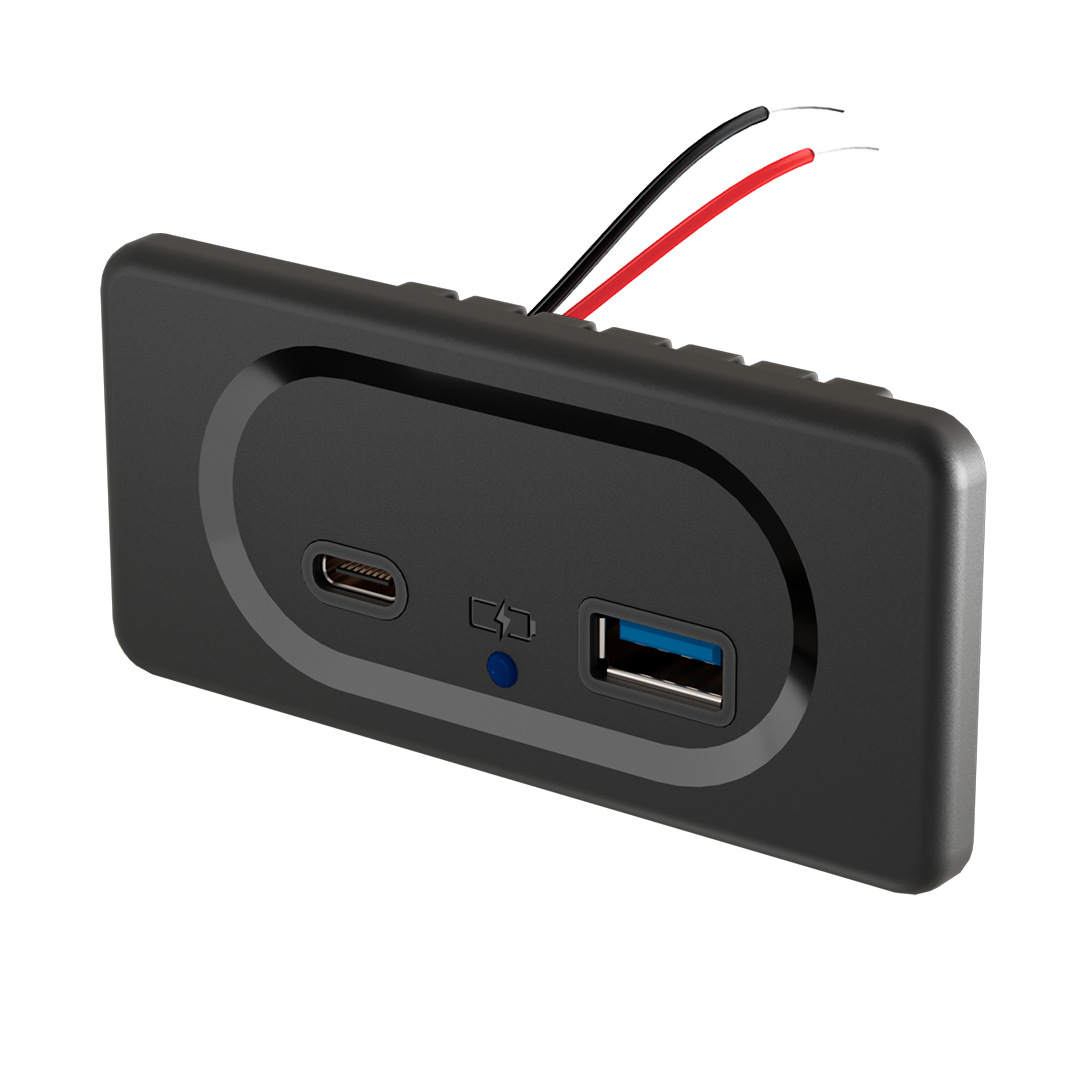 Motorcycle car modification car charger QC3.0 + PD3.0 charger type-c Port smart shunt USB car