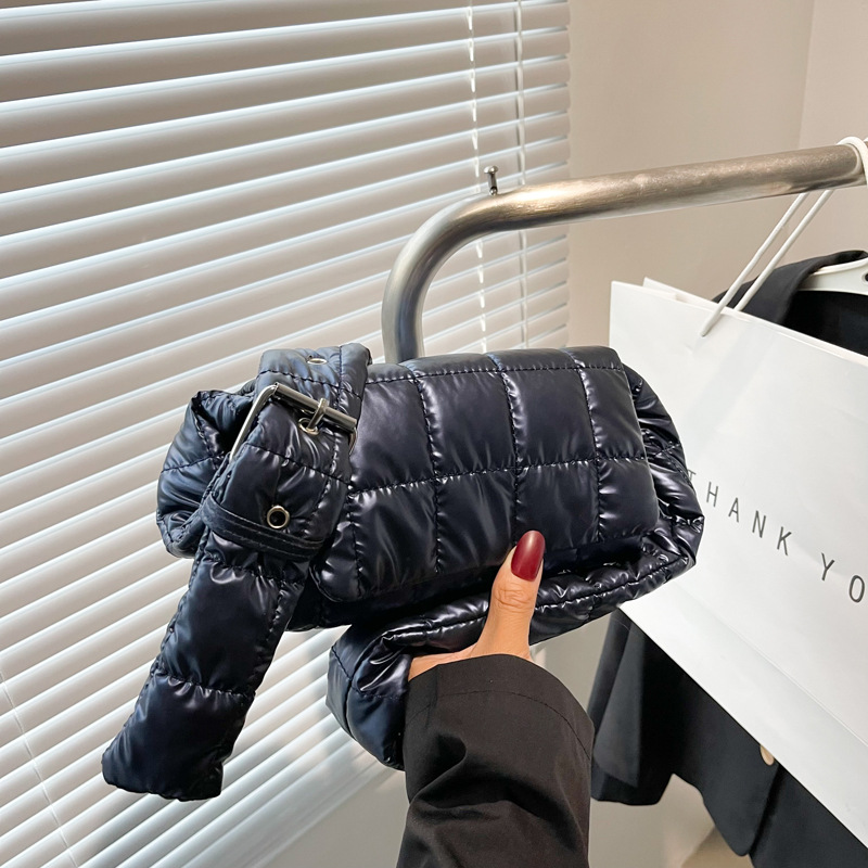 2022 invierno nuevo bolso de las mujeres de moda simple bolso de hombro casual Plaid mensajero bolsa pequeña bolsa cuadrada bolso de las mujeres