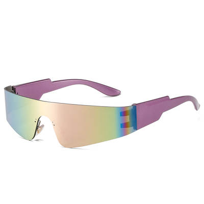 2022 Frameless Sunglasses Women Monolithic Punk Sport Sunglasses Men Frame Colorful Fashion Glasses