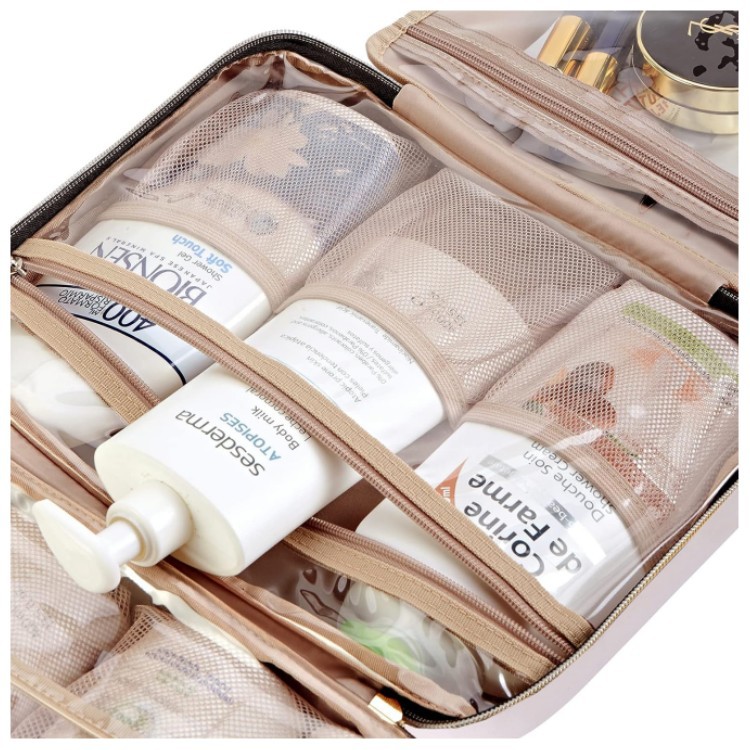 Spot New Cosmetic Bag with Hook Travel Portable Waterproof Cosmetic Handbag Travel Multifunctional Storage Bag