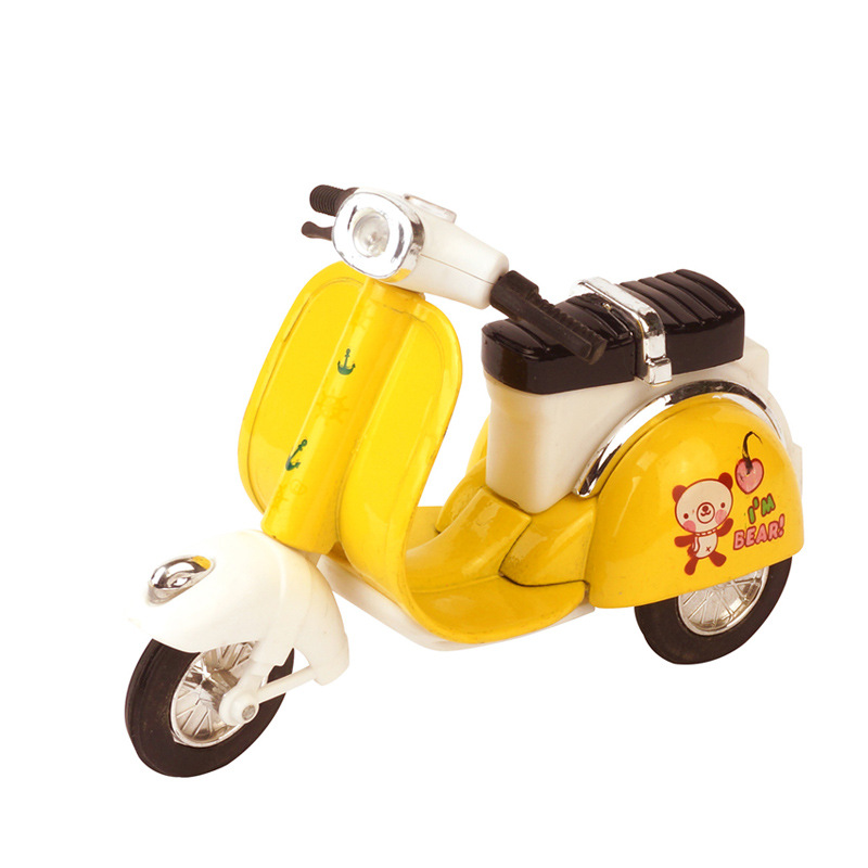 Alloy toy car back motorcycle cartoon car simulation car model car children's toys boutique wholesale