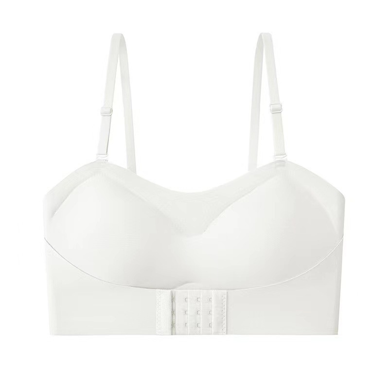 Strapless underwear women's invisible bra small chest push up non-slip tube top girl's wireless beauty back wrapped chest less Ladies