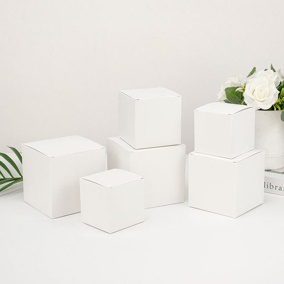 400g Hard Black Card Box Aromatherapy Box Paper Box with Lid in stock Universal Neutral White Box Thickened Hard Square