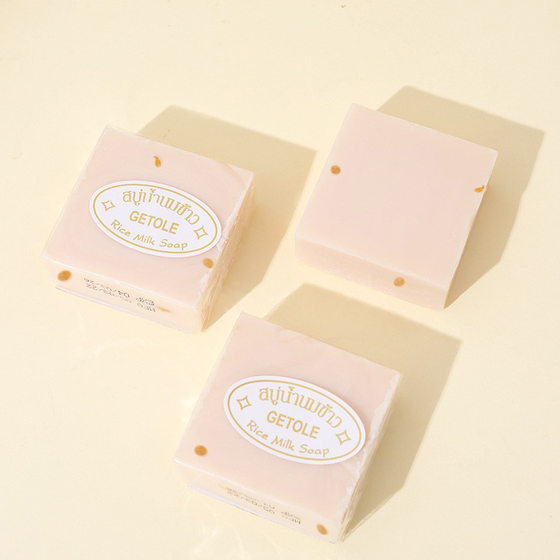 Cross-border foreign trade Thailand rice soap spot handmade rice soap cold soap wedding gifts hand gift batch generation