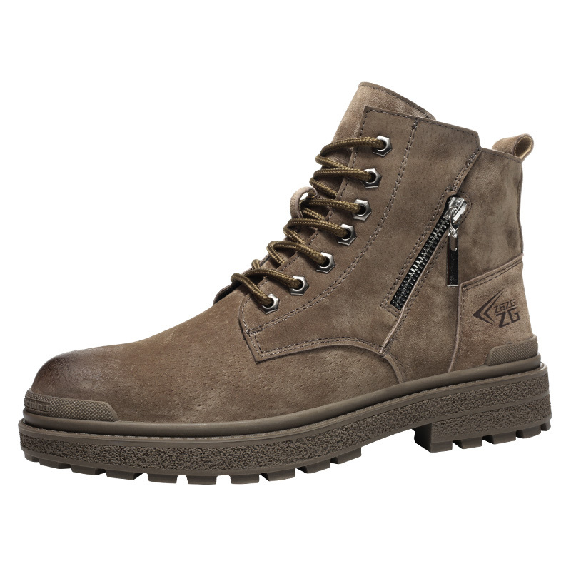 Zhengu summer new work shoes men's high-top anti-smashing anti-piercing safety shoes pigskin anti-scald wear-resistant work shoes