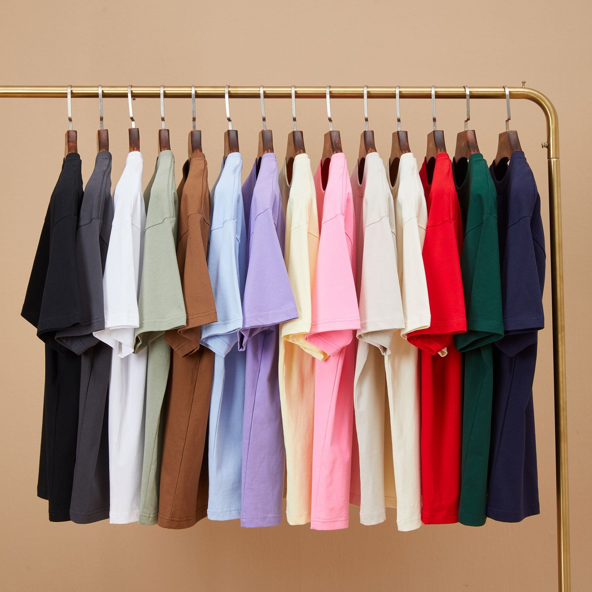 Spring and Summer New 245g Heavy Weight Double Yarn Pure Cotton Shoulder Short Sleeve Women's Japanese Style Fashionable Brand Loose Large Version Half Sleeve T-shirt