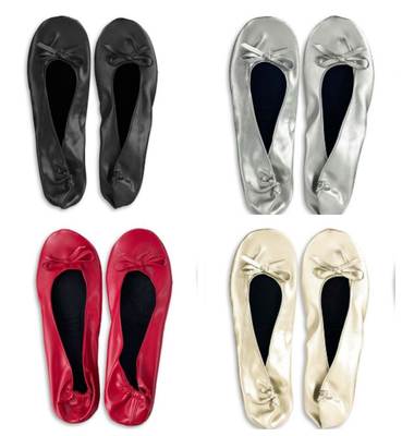 Indoor Foldable Ballet Shoes Wedding Dance Shoes Lace-Up Free Wedding Unlimited Season Flats