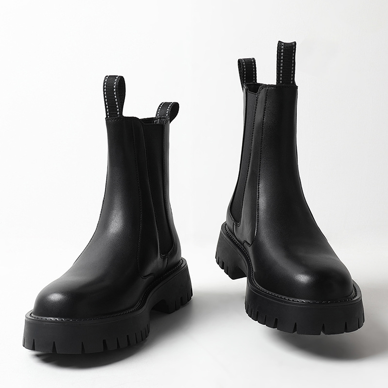 Martin boots extra large size 48 49 thick bottom Chelsea boots men's 2024 winter new British style short tube chimney boots