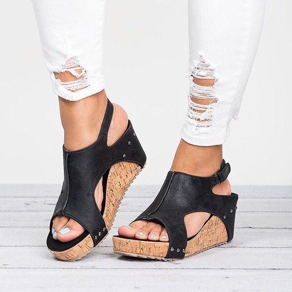 Amazon Roman Sandals Flat Platform Sandals Large Size Cross Border Women's Shoes Overtoe Women's Spot Sandals Women