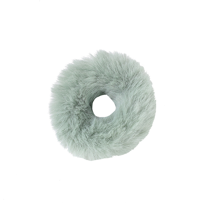 Autumn and winter high and low wool texture hair ring cross-border wholesale imitation mink fur rubber band cute plush headband girl headdress