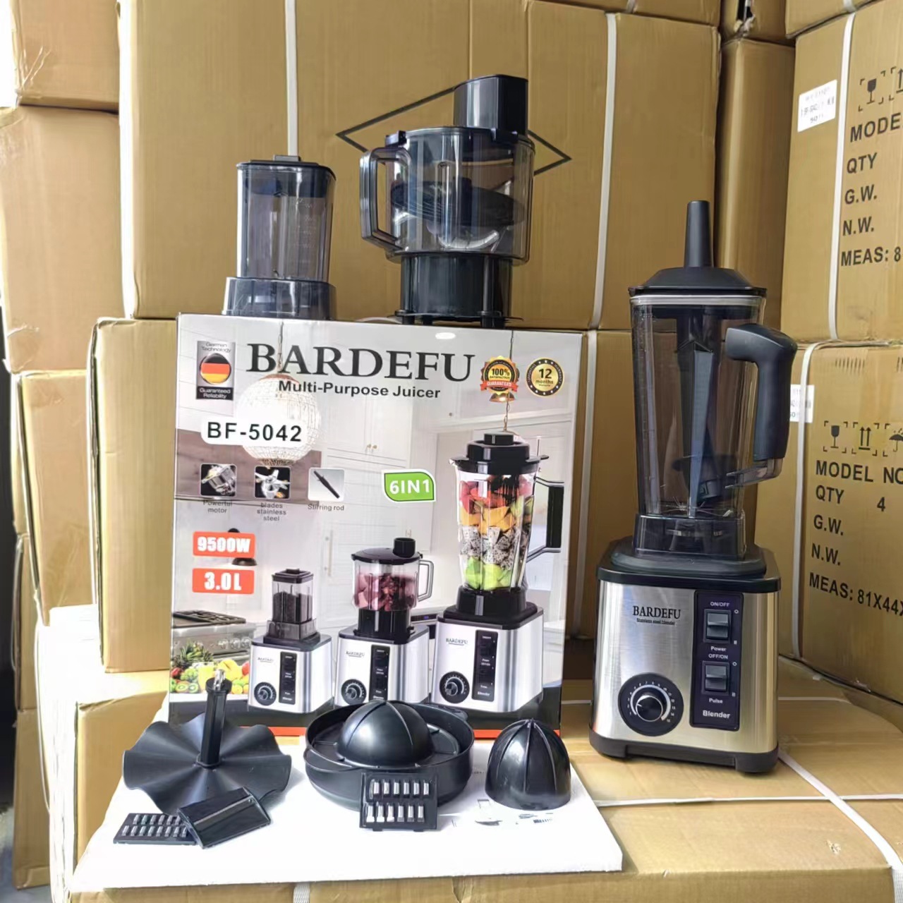 2.5L6in1 Commercial Wall Breaking Machine Multifunctional Cooking Machine Mixer Juicer Auxiliary Food Machine Grinder Meat Grinder