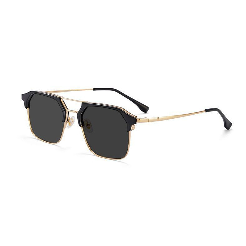 New handsome half-frame myopia glasses sunglasses men's driving with special anti-glare anti-ultraviolet sunglasses tide