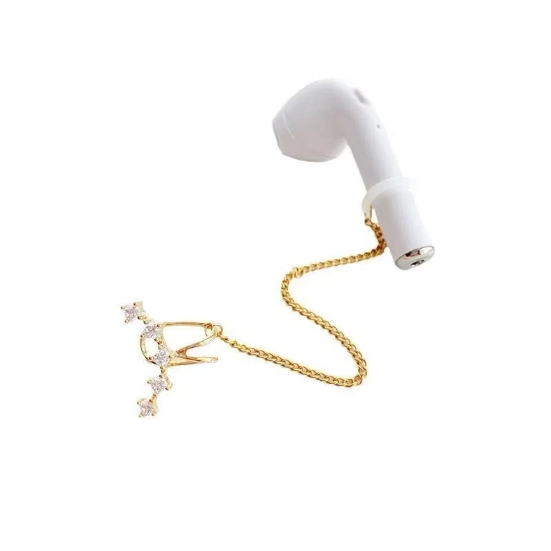 Bluetooth headset anti-drop ear clip ear bone Clip No pierced wireless airpods anti-lost chain earrings anti-lost rope ear chain