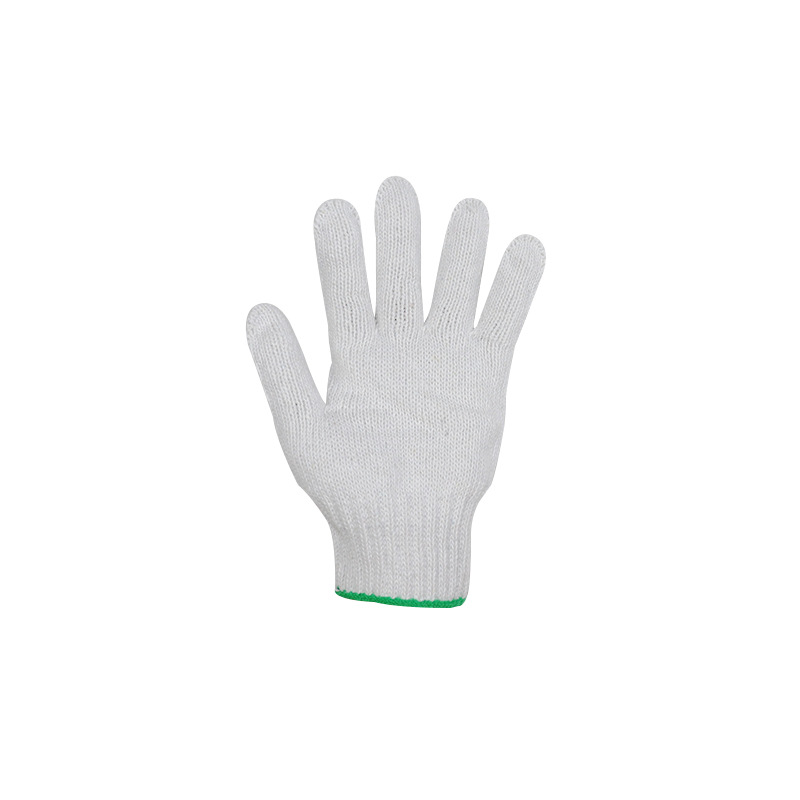 Gloves Labor Protection Cotton Yarn Work Gloves White Nylon Men's Gloves Wear-resistant Thickened Non-slip Labor Gloves Men's Construction Site