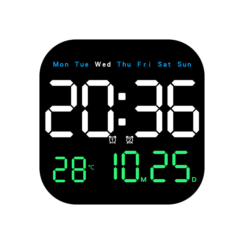 Cross-mirror new multi-functional clock LED electronic clock living room fresh wall clock hanging stand dual-purpose clock 6650