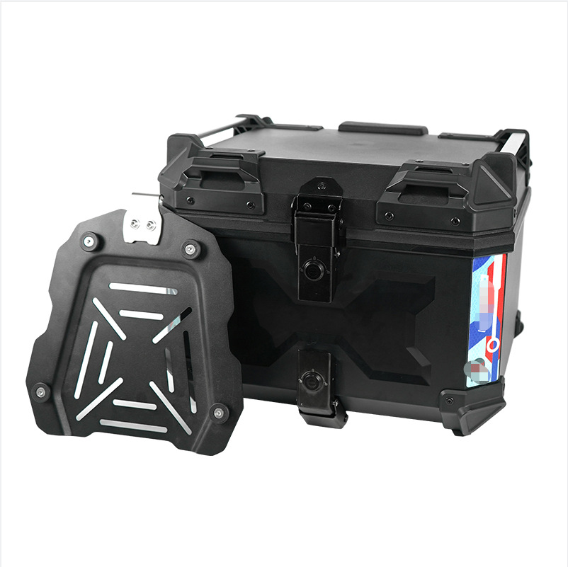 45L X тисненый ABS не содержит спинки пластиковый хвостовой ящик двойной замок быстросъемный мотоцикл алюминиевый сплав хвостовой ящик