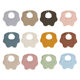 Solid color baby saliva towel Class A pure cotton 6-layer gauze 360 degree children's saliva pocket baby bib absorbent bib