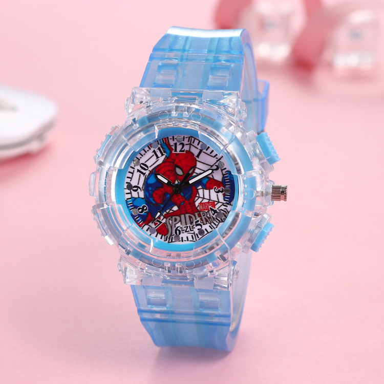 Cross-border New Spider-man Watch Cartoon Student Children Watch Boy Boy Luminous Watch Factory Wholesale