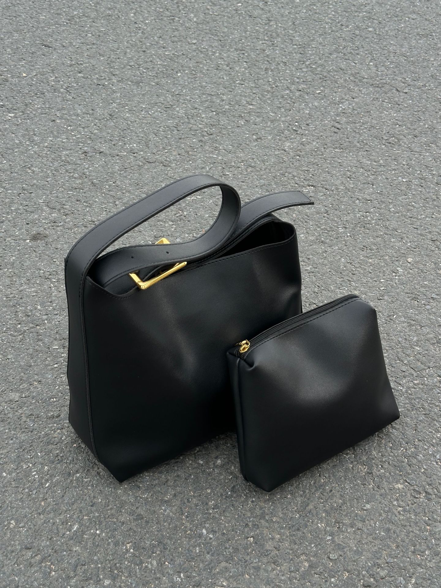 handbag New Fashion All-match Bucket Large Capacity Simple Casual Two-piece Soft Collapse Shoulder Crossbody Bag_voghion.com