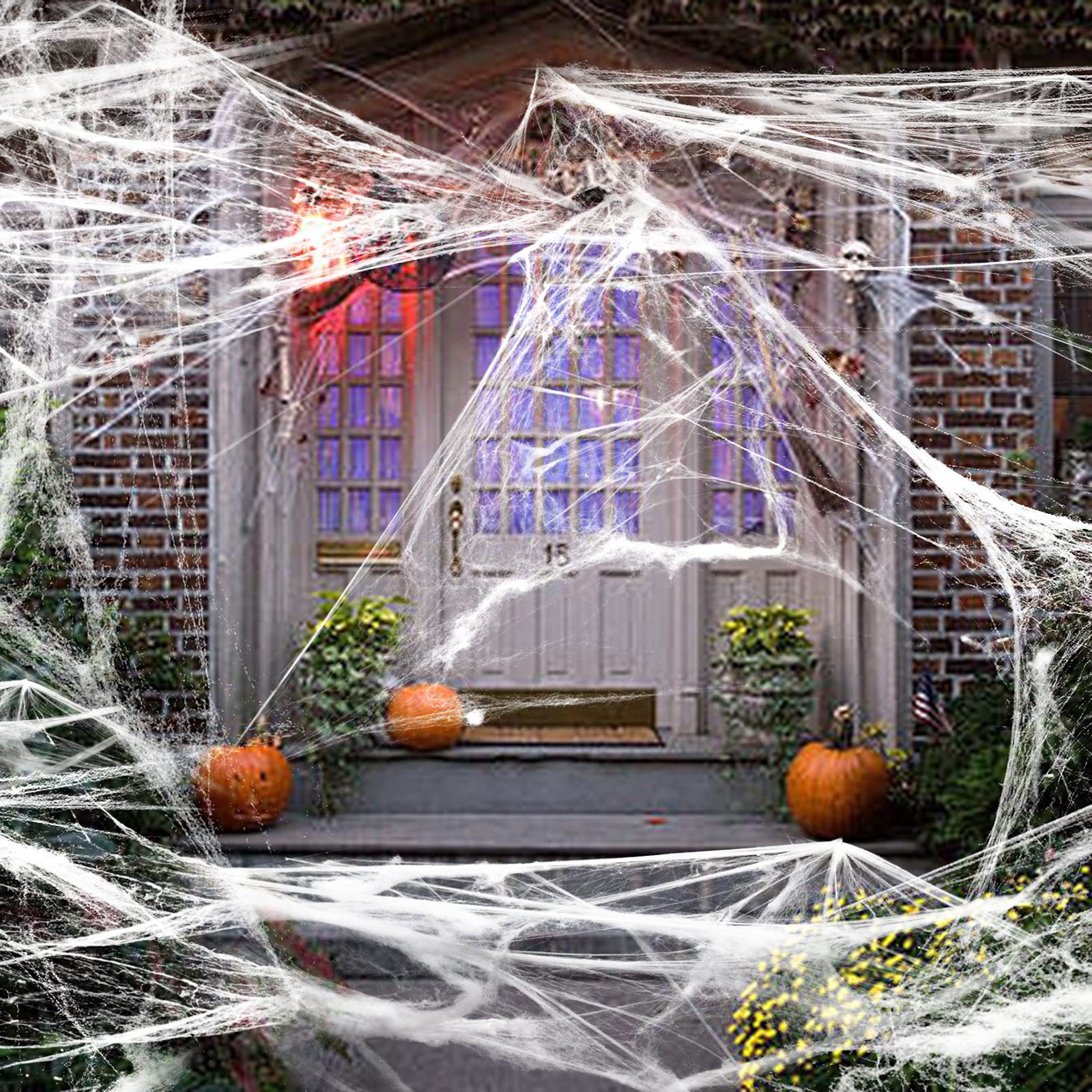 Halloween Spider Cotton Spider Web Spider Silk Small Spider Party Haunted House Decoration Props Cross Border Amazon
