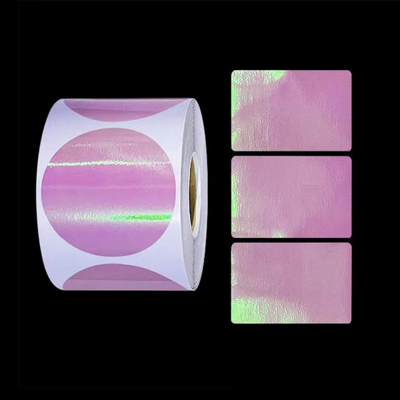 Lace gradient rainbow thermal paper printing label stickers waterproof PVC color adhesive sealing sticker in stock