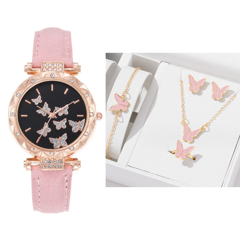 New TikTok Popular Women's Watch Fashion Simple Watch Butterfly Digital Belt Watch Wholesale