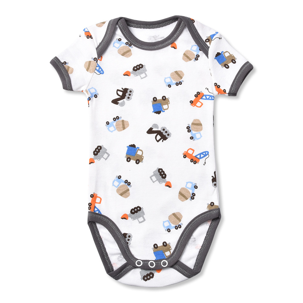 Newborn baby triangle romper cotton short-sleeved jumpsuit class A pure cotton skin-friendly comfortable clothes baby crawling clothes