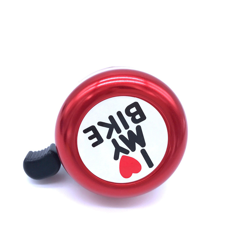 Mountain Bike Bell Bicycle New Mini Red Heart Bell Riding Supplies Decoration Aluminum Alloy Bell Horn