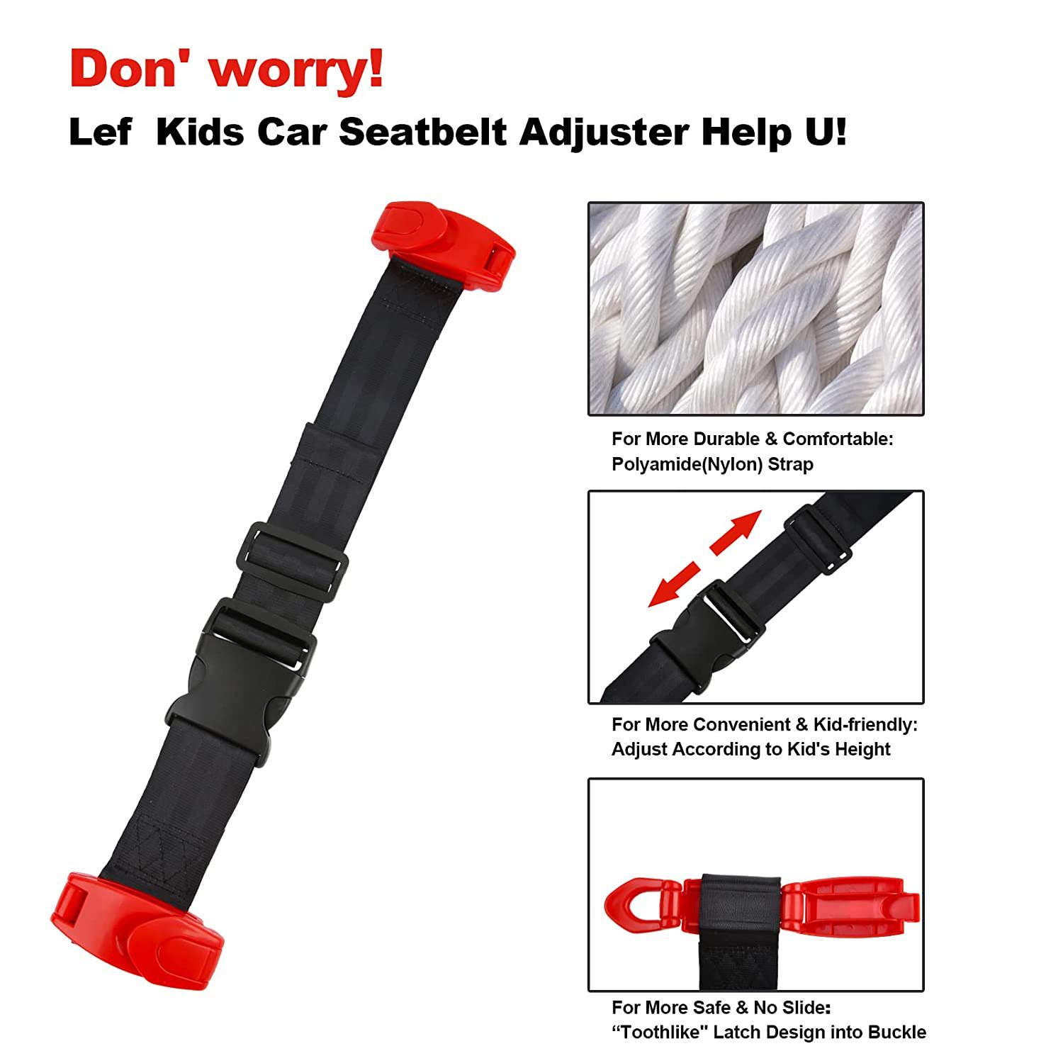 Car seat belt adjuster child seat belt anti-collision anti-collar anti-card neck limit fixed strap buckle