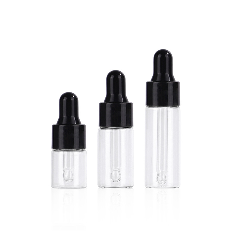In stock dropper bottle 2ml 3ml 5ml transparent glass bottle essence small sample bottle original liquid bottle essential oil sub-bottle