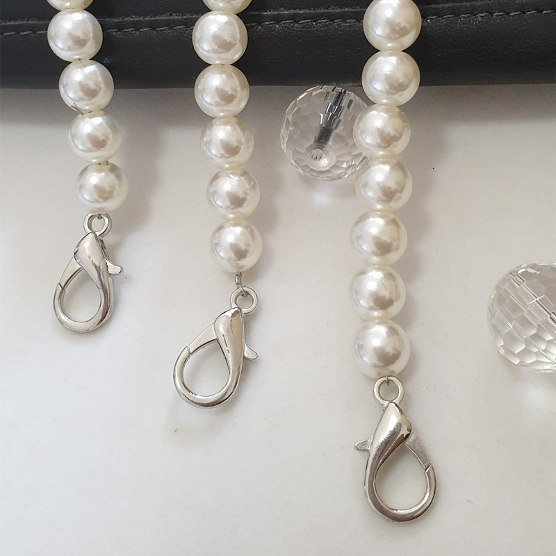 8MM bright pearl bag chain mobile phone chain mobile phone shell pearl chain bag chain pearl chain bag chain transformation