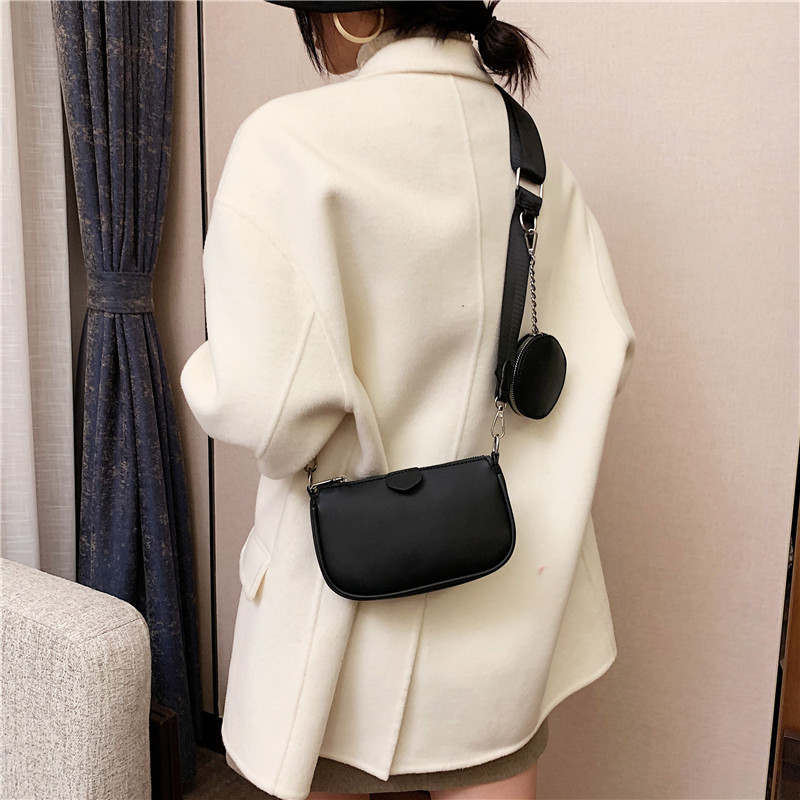 2022 new bag broadband shoulder bag chain small bag crossbody retro versatile Korean style ins Hong Kong style women's bag fashion