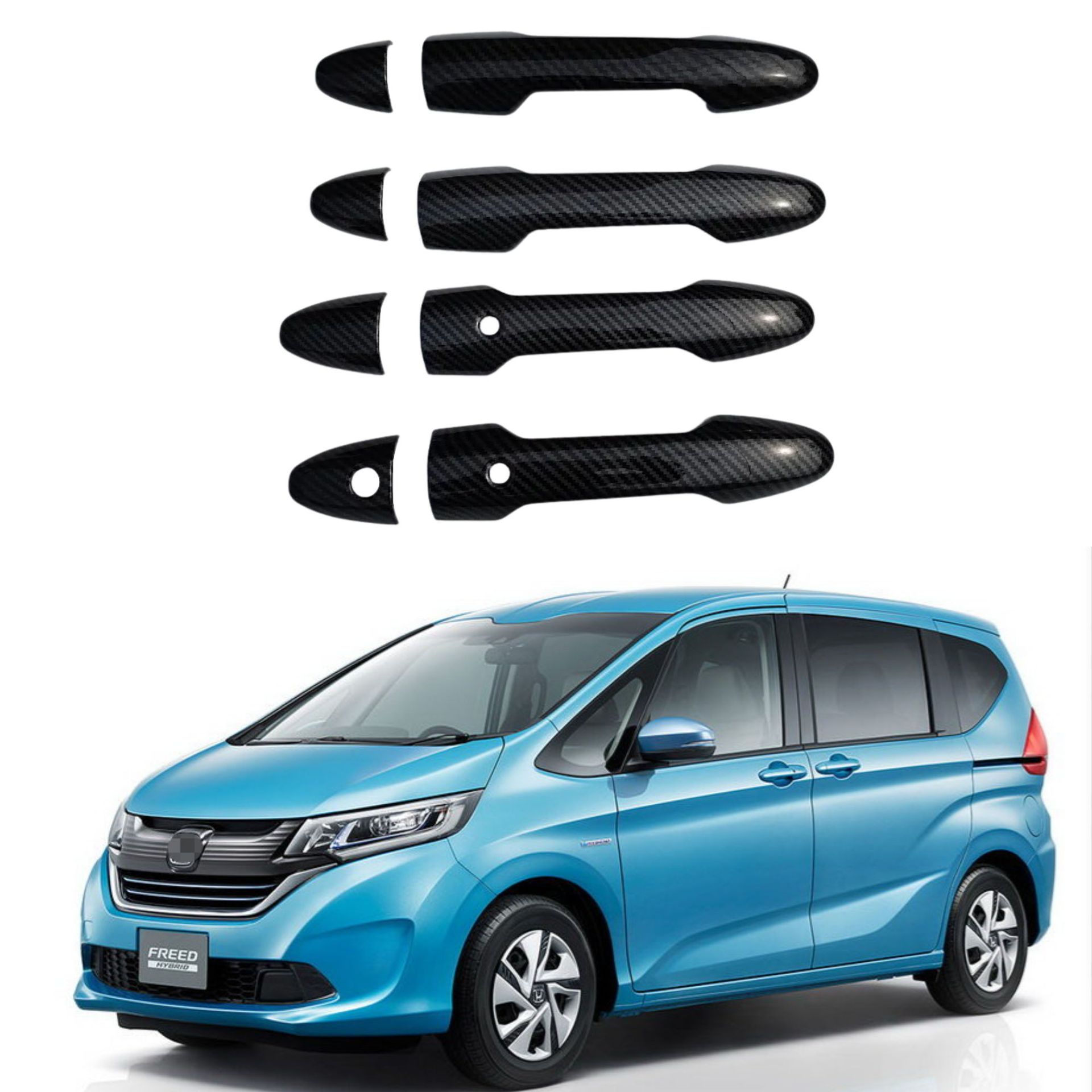 Suitable for 16-23 Honda FREED handle carbon fiber pattern car door handle door bowl GB5 GB6 GB7 GB8