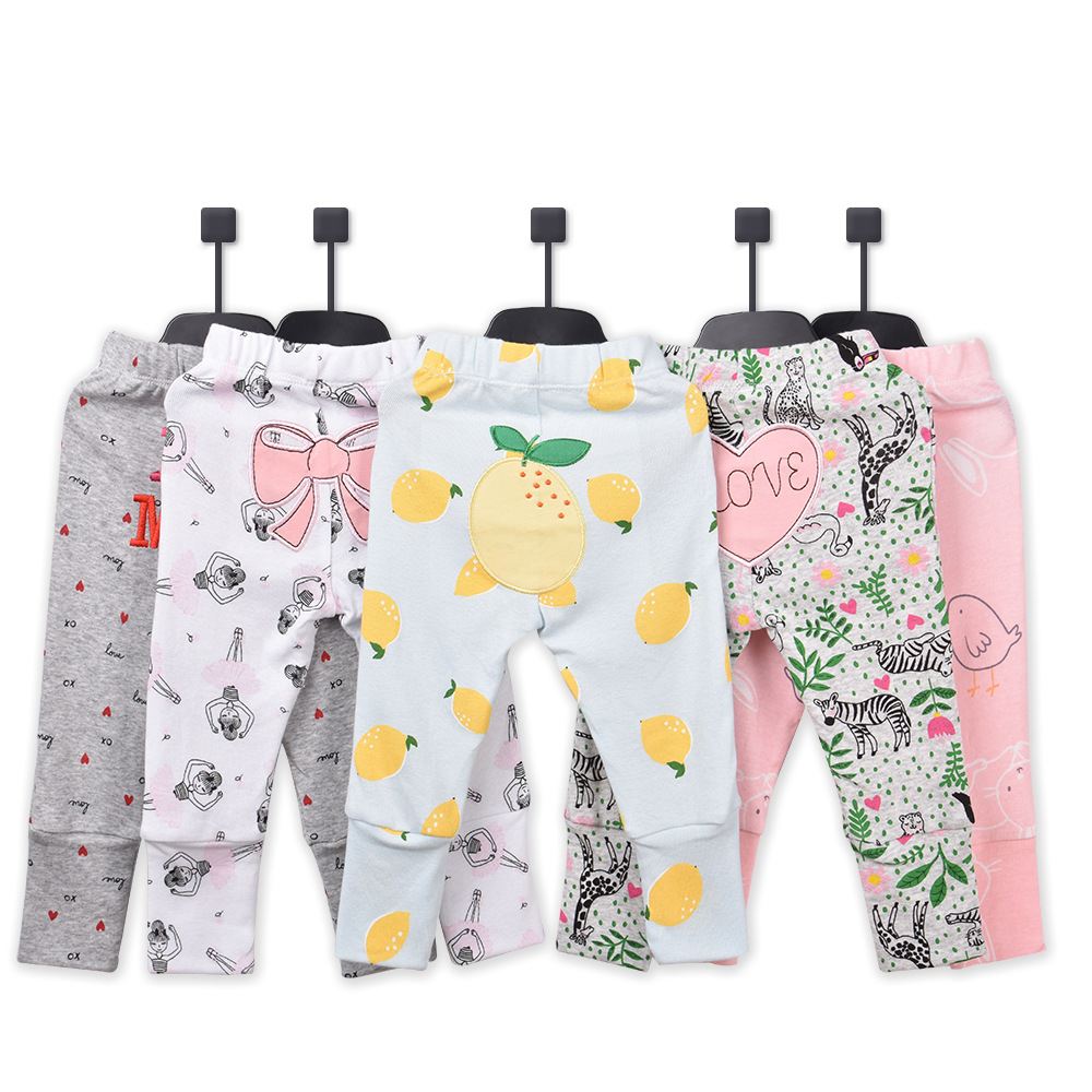 Factory wholesale foreign trade baby trousers pp pants butt pants baby animal print pants lengthened warm baby trousers