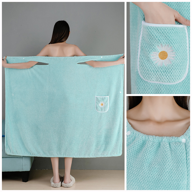 Bath Towel Household Women's Wearable and Wrapping Adult Cotton Absorbent Quick-drying Hair-free Bath Skirt 2022 New Winter Long