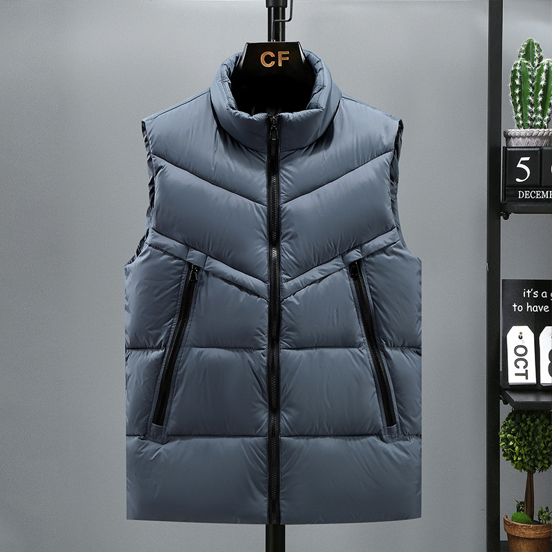 Down Cotton Fertilizer Extra Large Loose Vest New Warm Cotton Vest Men's Thickened Waistcoat Fashion Jacket