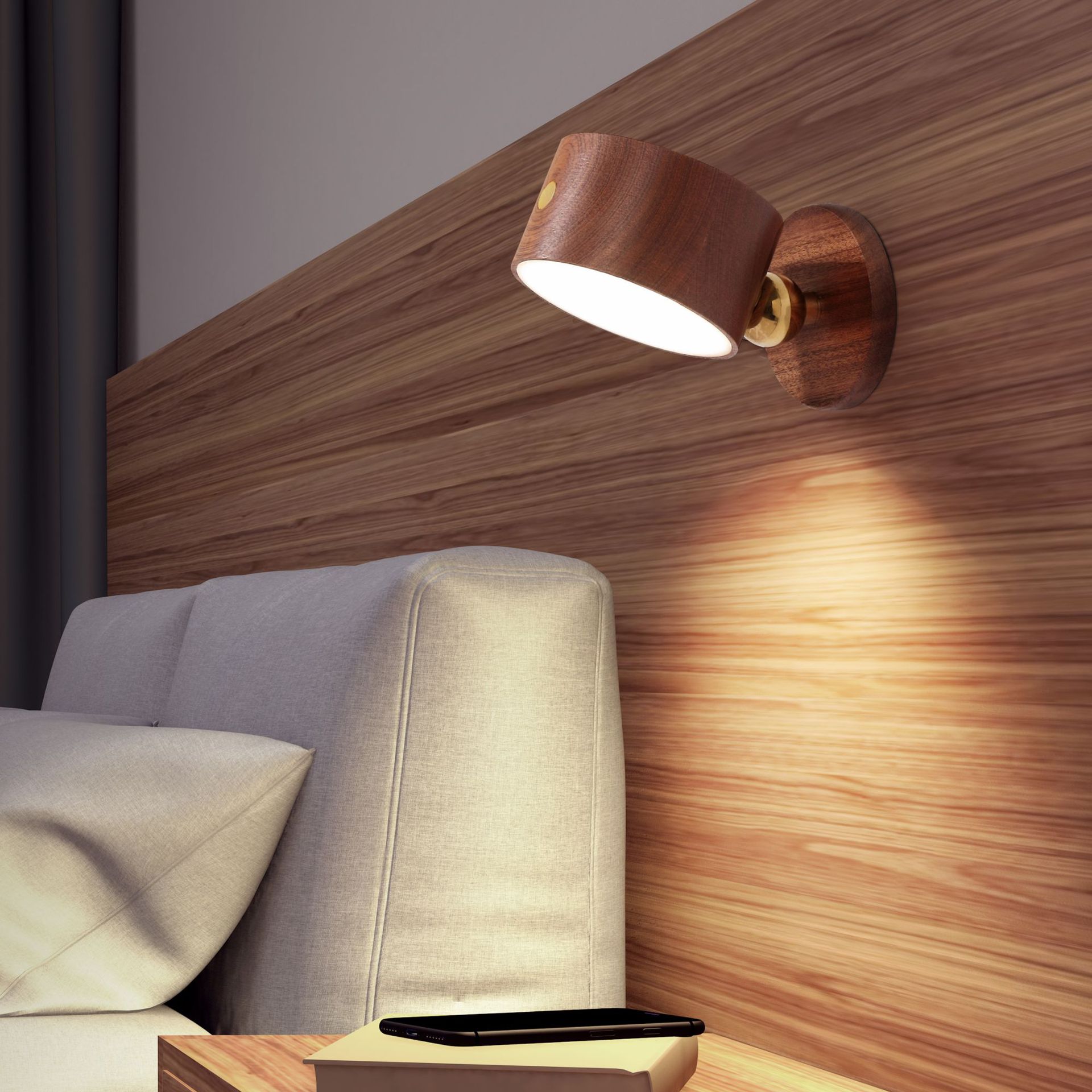 Factory for creative simple good rotating bedside lamp nightlight corridor lamp 360 degree rotating nightlight