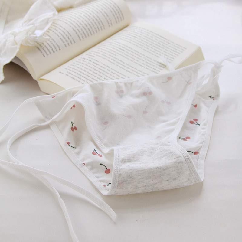 Cherry White Pink Tie Secondary Yuan Fat Times Anime Tie Fat Times Lori Girl Soft Sister Underwear Female 3123