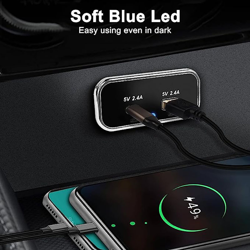 Cross-border spot wagon car modified usb charging port usb-c socket 4.8A