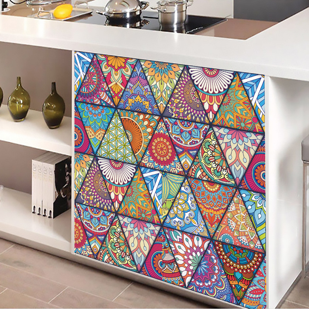 XL017-030 cross-border new retro pattern tile stickers bedroom living room wallpaper wall stickers decorative painting removable