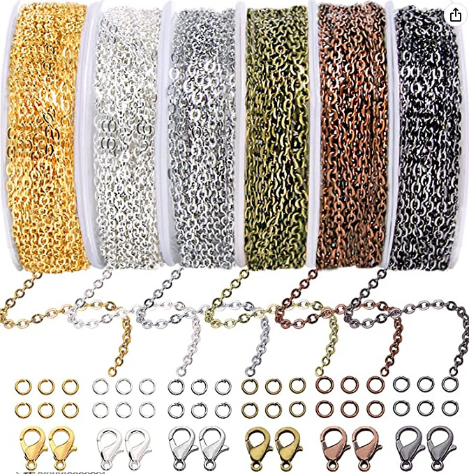 Cross-border color stainless steel chain suit metal cross chain O-chain clothing luggage chain DIY jewelry accessories