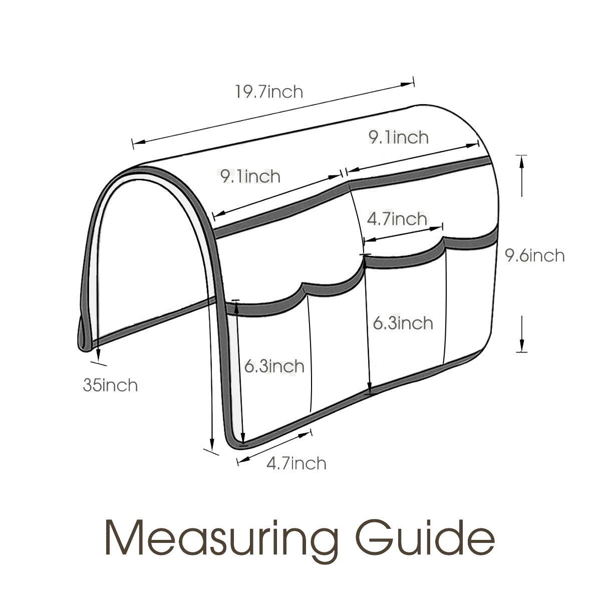 Cross-border New Sofa with Storage Pocket Handicap Towel Magazine Remote Control Sofa Recliner Armrest Sundries Management Bag