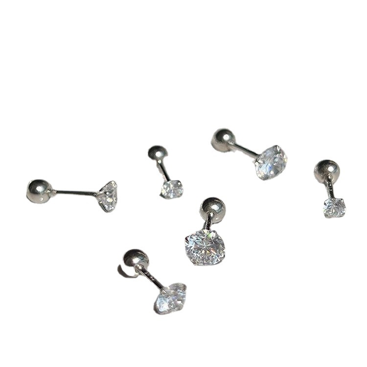 Ear Stud Women's Ear Holes Simple Small Ear Bone Stud ins High Beauty Value Earrings Ear Jewelry Sleep Free