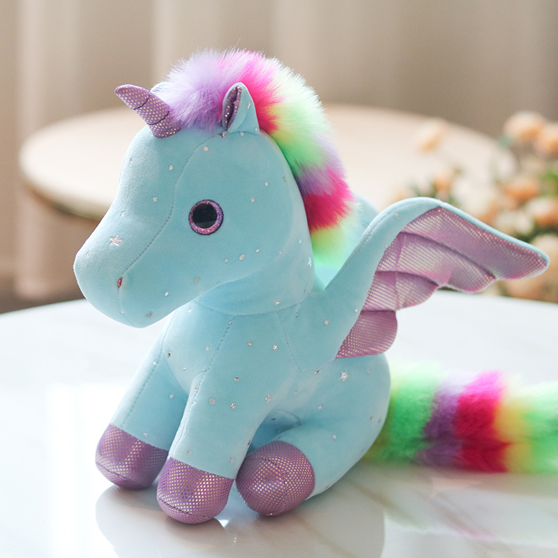 Foreign trade new Angel unicorn rainbow horse children's toy doll doll plush toy doll mascot
